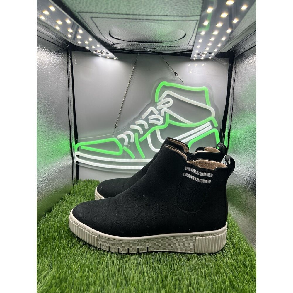 Soul Naturalizer Indie Black/White Suede Boots Womens Size 8.5